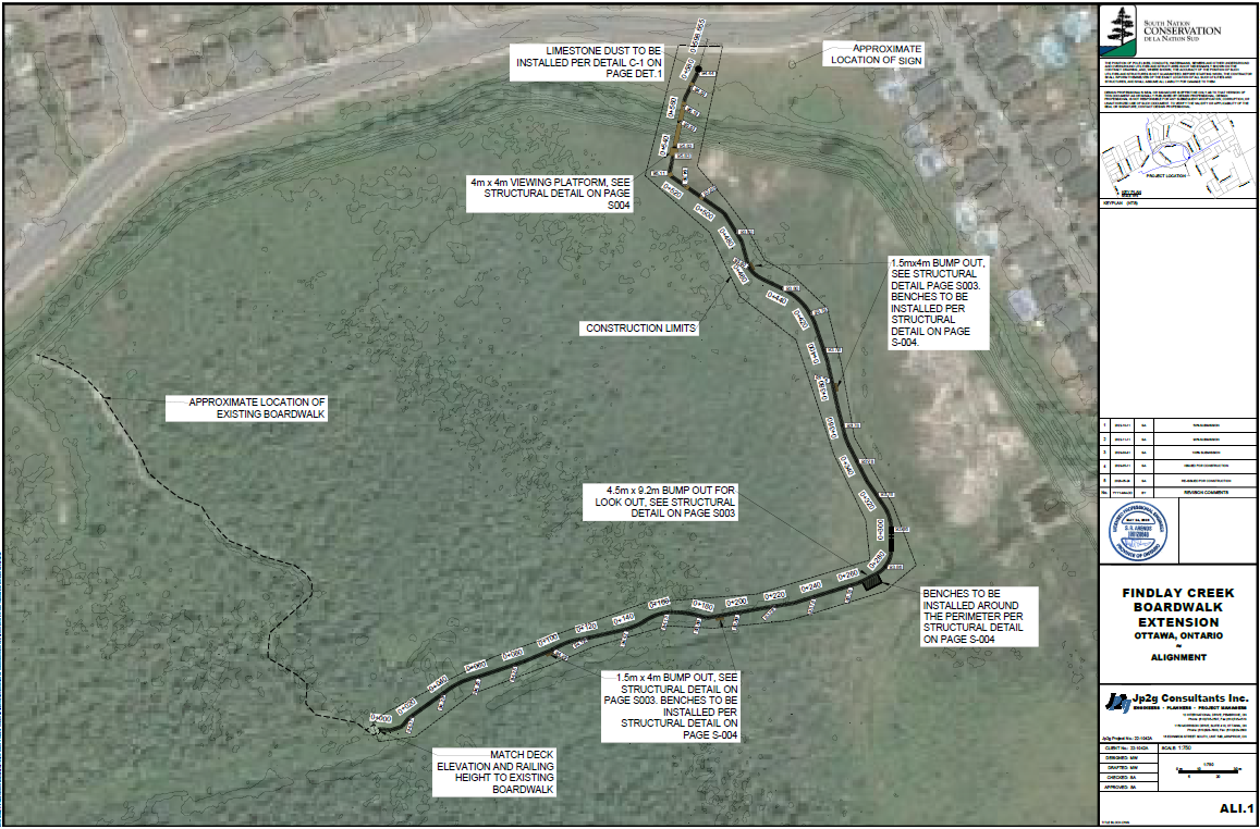 Projet de prolongement de la passerelle de Findlay Creek Conservation